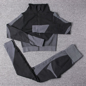 Women's Yoga Gym Set Blk/Grn