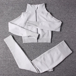 Women's Yoga Gym Set Blk/Grn