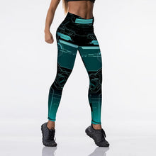 Load image into Gallery viewer, Qickitout 12%spandex Sexy High Waist Elasticity Women Digital Printed Leggings Push Up Strength Pants