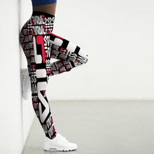 Load image into Gallery viewer, Red&amp;Blk 3D Fashion High Waist Leggings W Different Variants