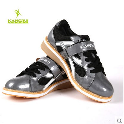 Weightlifting Training Genuine Leather Slip Resistant Mens Weightlifting Shoes