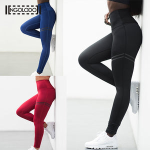Women Sporting Leggings Clothing for female Fitness push up sexy black red blue Pants High Waist Leggin Elastic Workout Jeggings