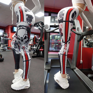 Skull 3D Print Fitness Leggings