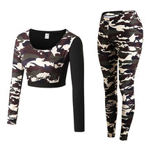 Load image into Gallery viewer, Yoga Set Woman Sportswear Fitness Sport Suit Tracksuit Women Camouflage