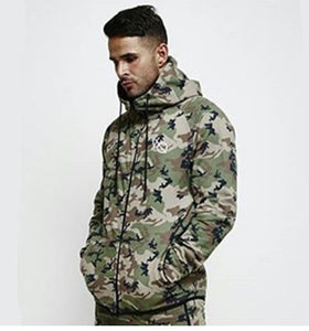 Men Camouflage Hooded jacket
